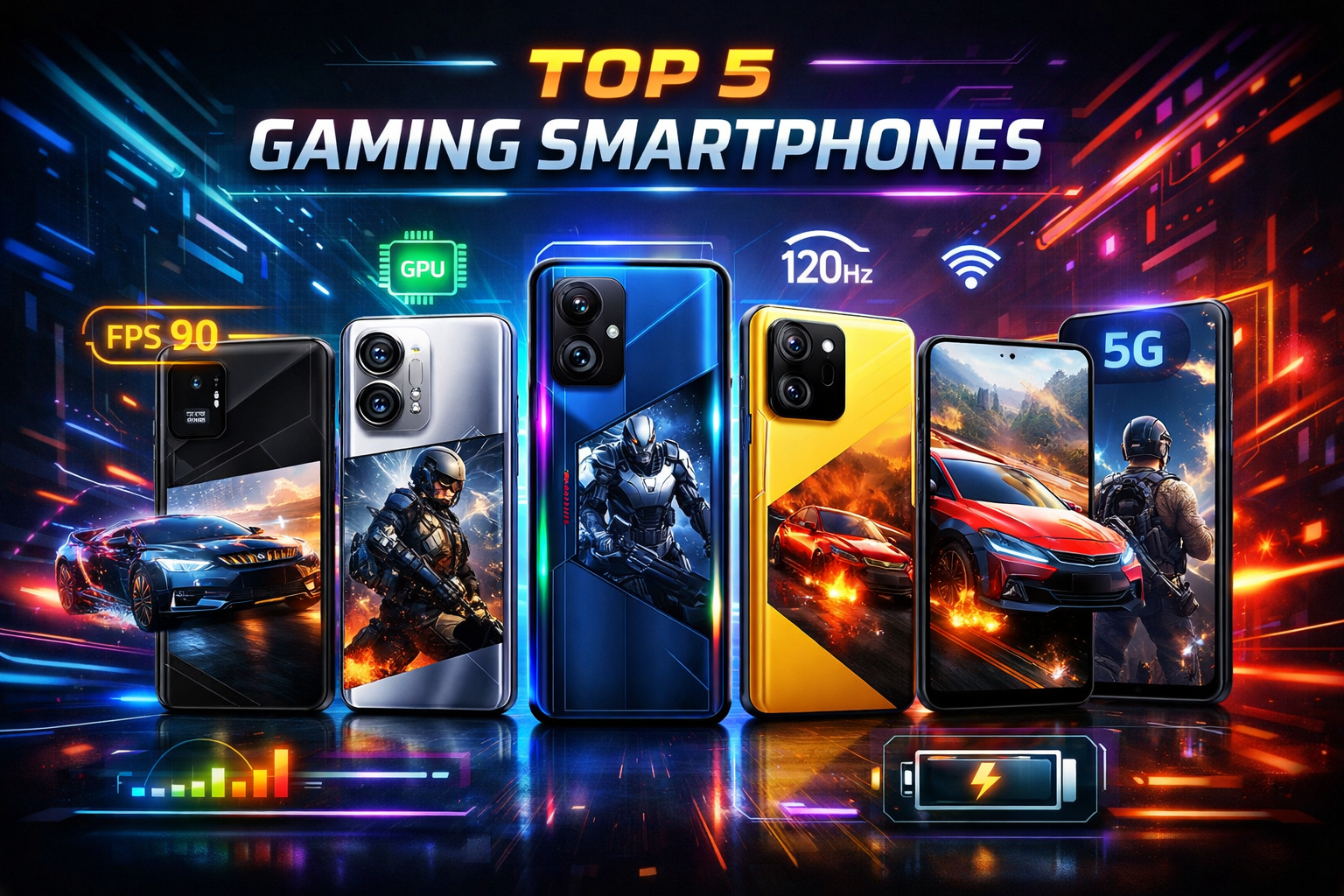 Top 5 Powerful Smartphones for Gaming Budget में Best Performance और Smooth Experience
